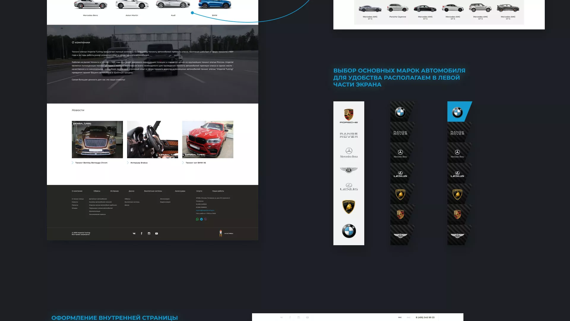 Создание сайта тюнинг-ателье «Imperial Tuning» в Североморске