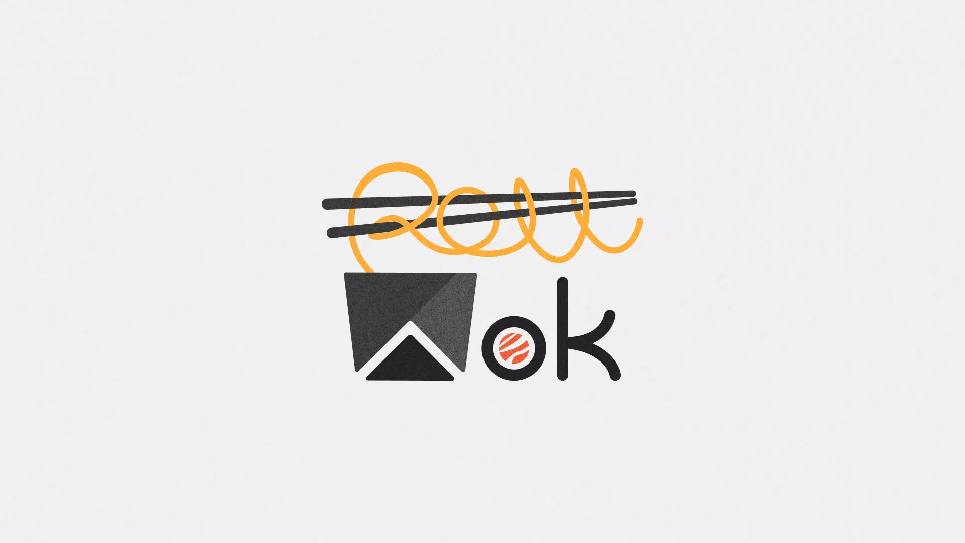 Разработка логотипа суши-бара «Roll Wok Club» в Североморске