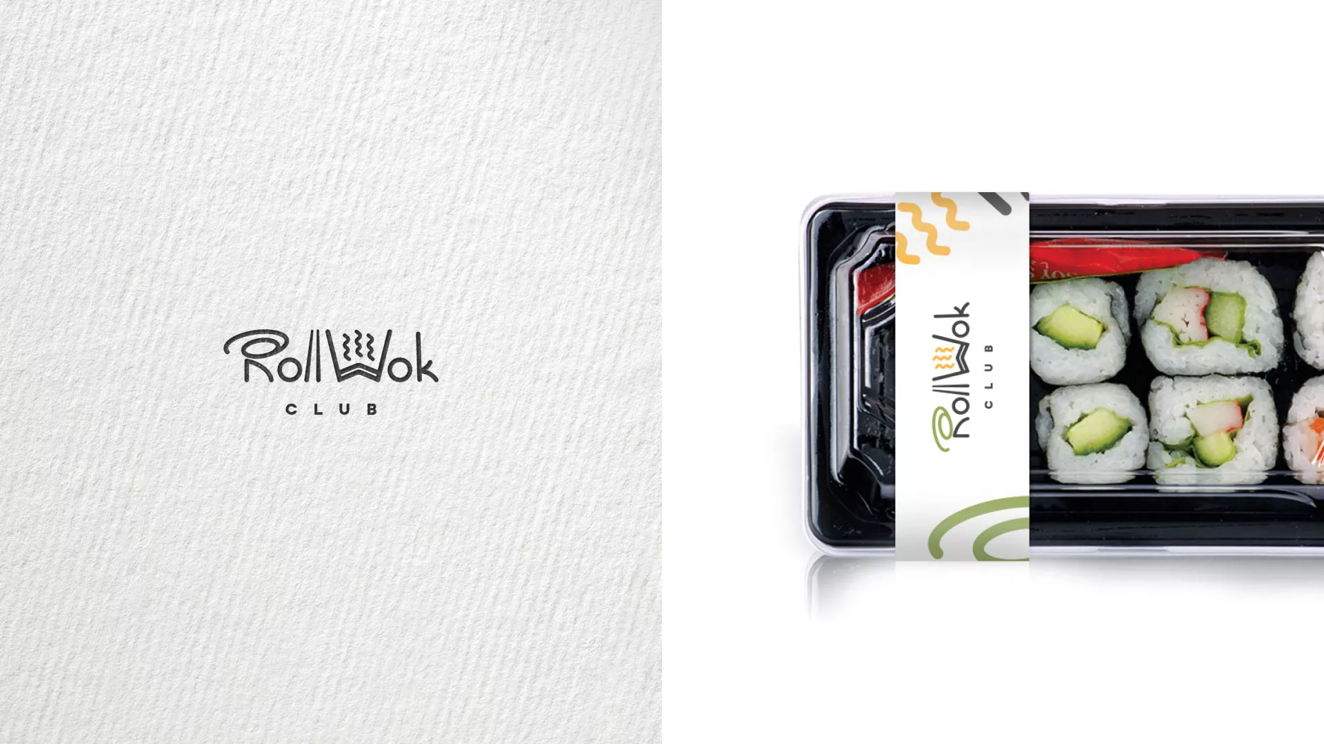 Разработка наклеек для суши-бара «Roll Wok Club» в Североморске