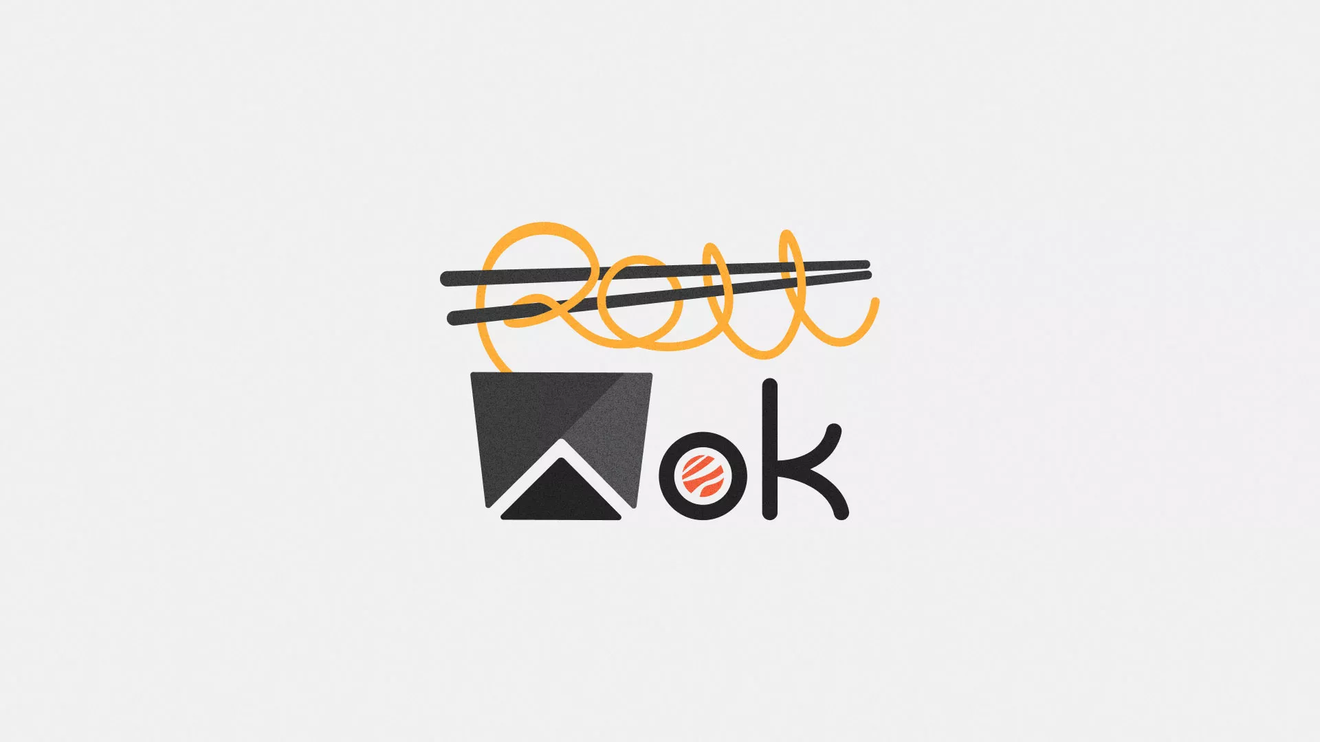 Разработка логотипа в Североморске для суши-бара «Roll Wok Club»
